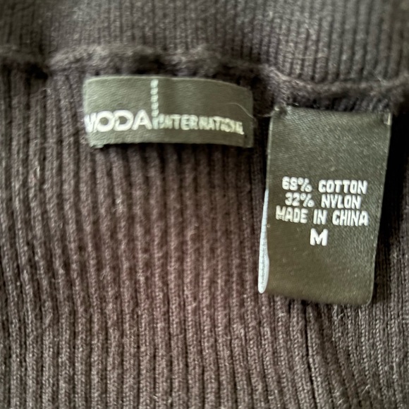 Moda International Classic Black Long Sleeve Knit Dress, size M - Picture 5 of 7